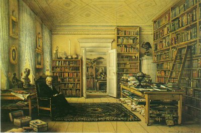 Arbeitszimmer von Alexander von Humboldt von Eduard Hildebrandt